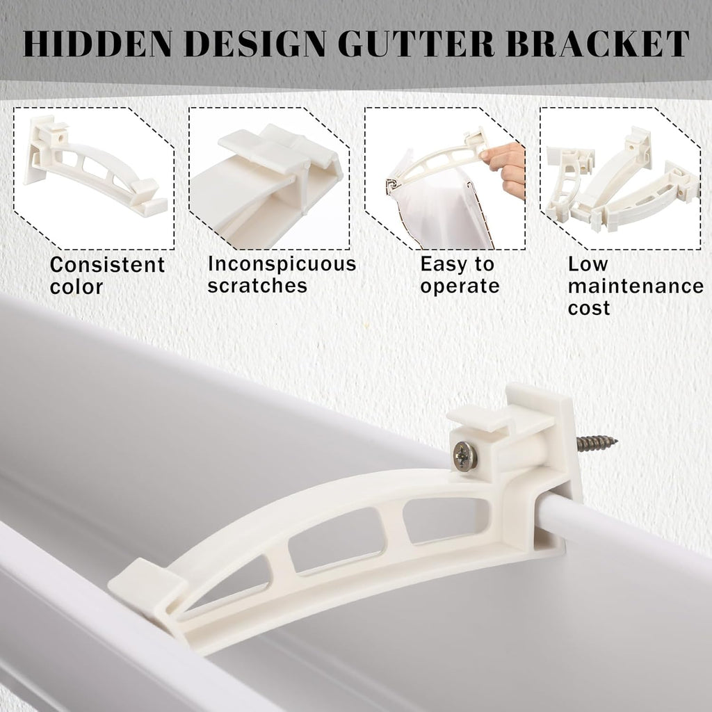 10 Pack 5" Gutter Hangers K-Style Hidden Roof Gutter Support Bracket