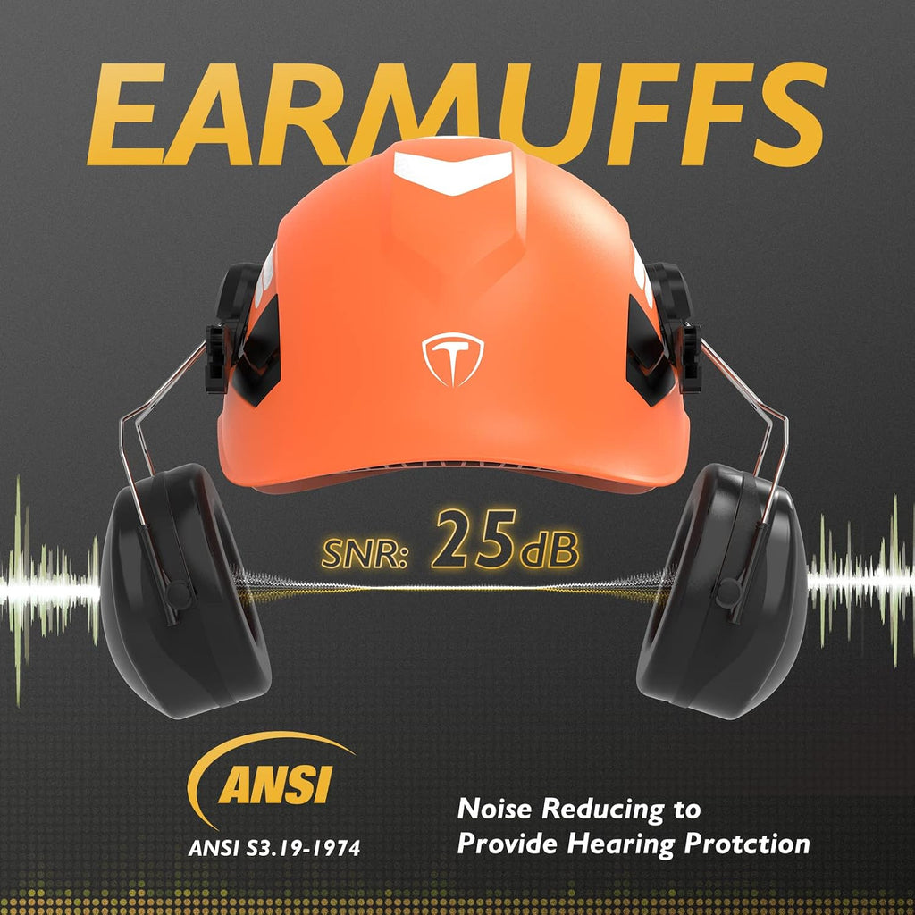 Chainsaw Helmet with Face Shield and Ear Muffs, Forestry Safety Helmet, ANSI Z89.1 Certified Arborist Helmet