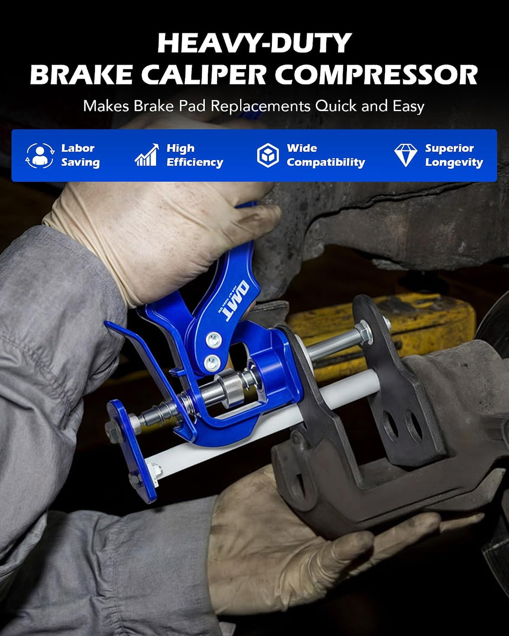 OMT Brake Caliper Piston Compressor Tool for Single Dual Quad Pad