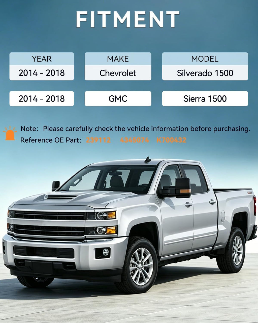 6Pc Struts & Shocks Fit for Chevy Silverado 1500 2014-2018 4WD