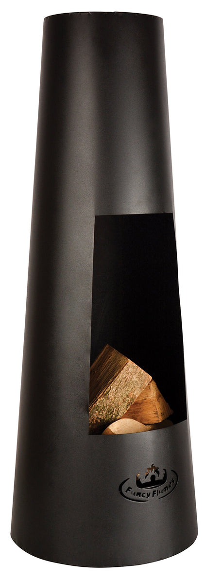 FF214 Modern Metal Chiminea, Black