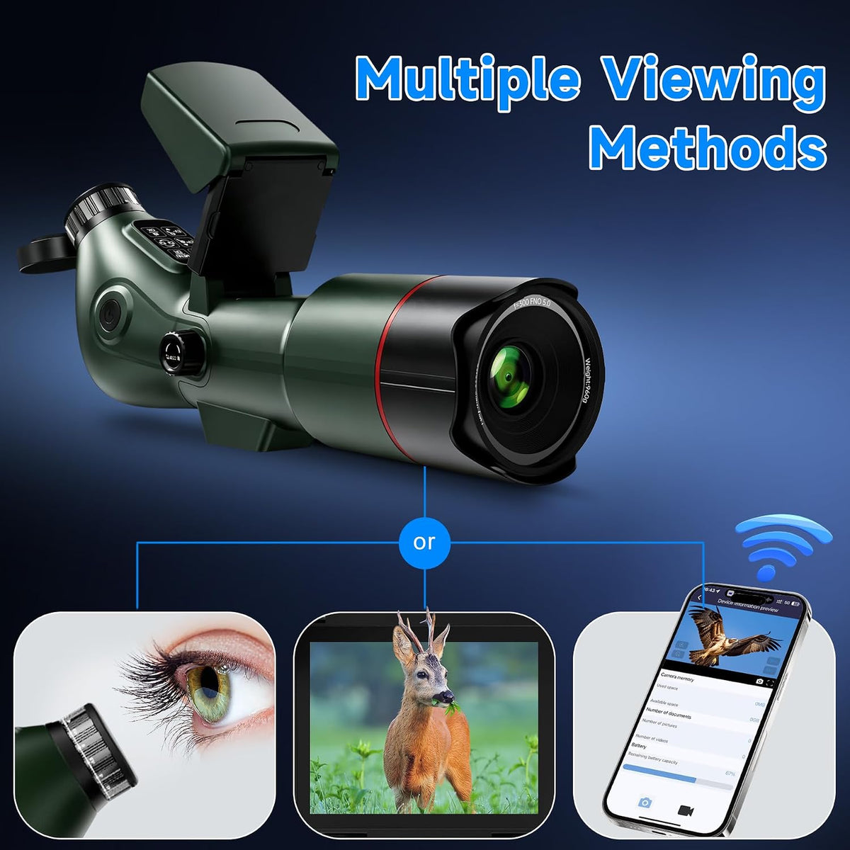 Smart Telescope for Adults Kids Beginners, 4K Digital Electronic Astrophotography Telescope with 3" Flip Screen, App