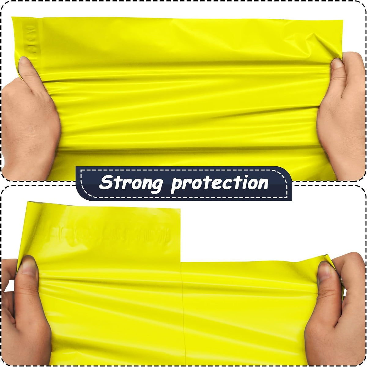 Poly Mailer 10x13 Inch 100Pcs, Shipping Bags for Clothing, Yellow