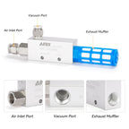 3/8" Vacuum Generator CV-25HS, Pneumatic Ejector with Silencer