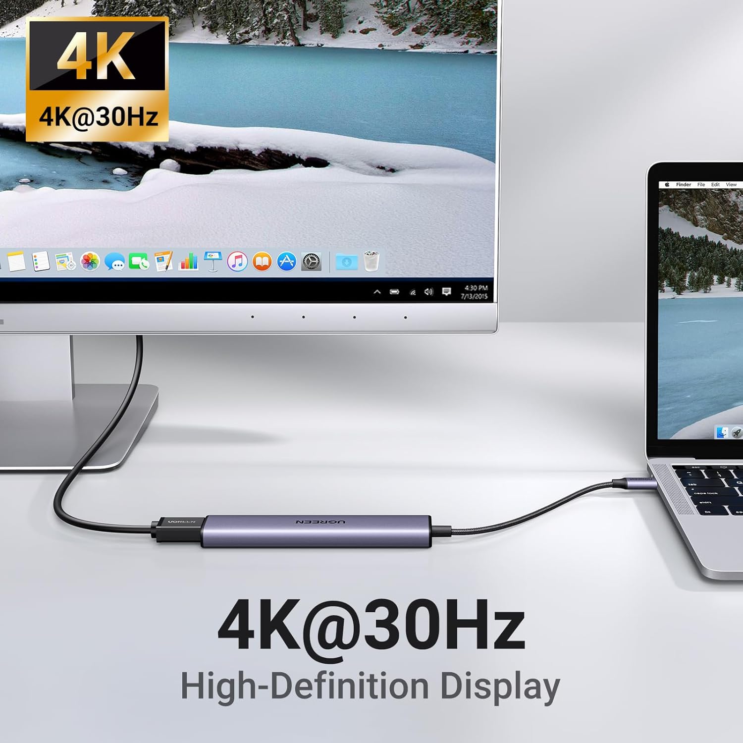 USB C Hub 5 in 1 Multiport USB Adapter 4K HDMI, 100W Power Delivery, 3 USB-A Data Ports, USB C Dongle for MacBook