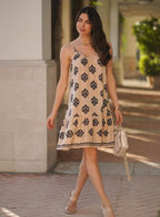 Womens Summer Dresses Spaghetti Strap Smocked Flowy Boho Dresses