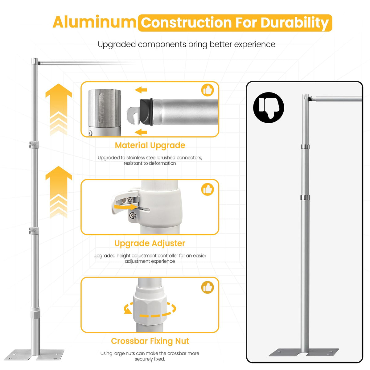 10ft x 10ft Pipe and Drape Adjustable Backdrop Stand Kit