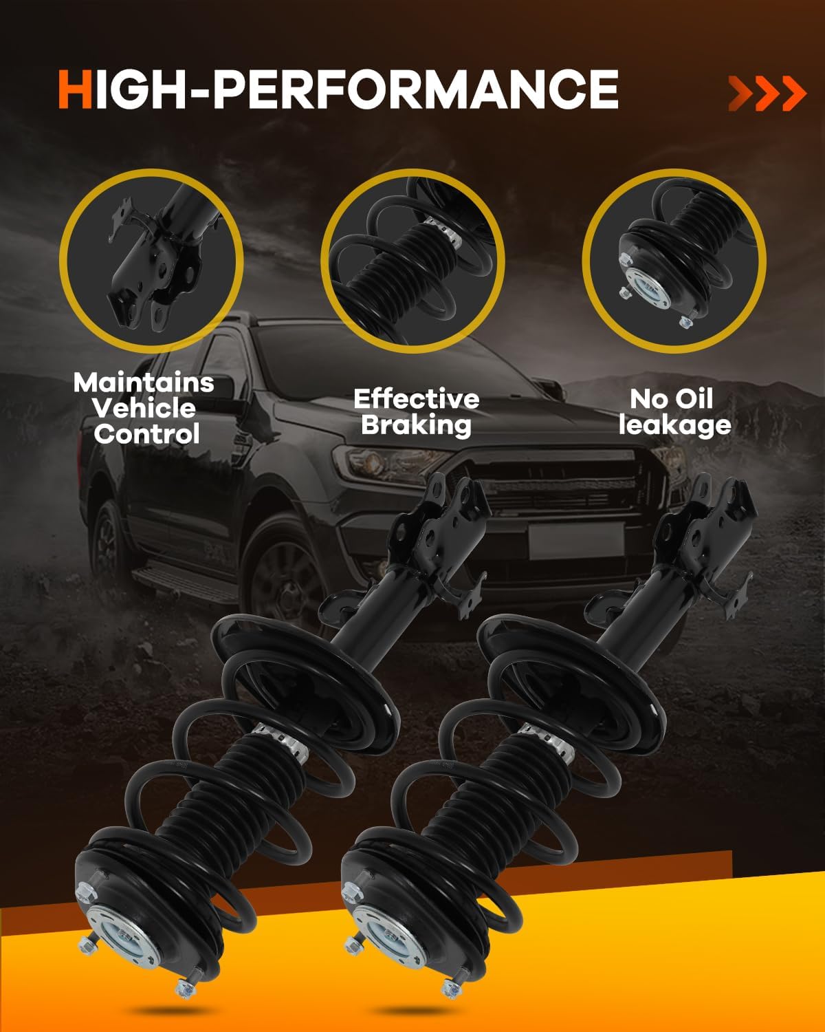 OCPTY Front Complete Strut Assembly for Toyota RAV4 2013-2018 w/ 6-Spd Auto