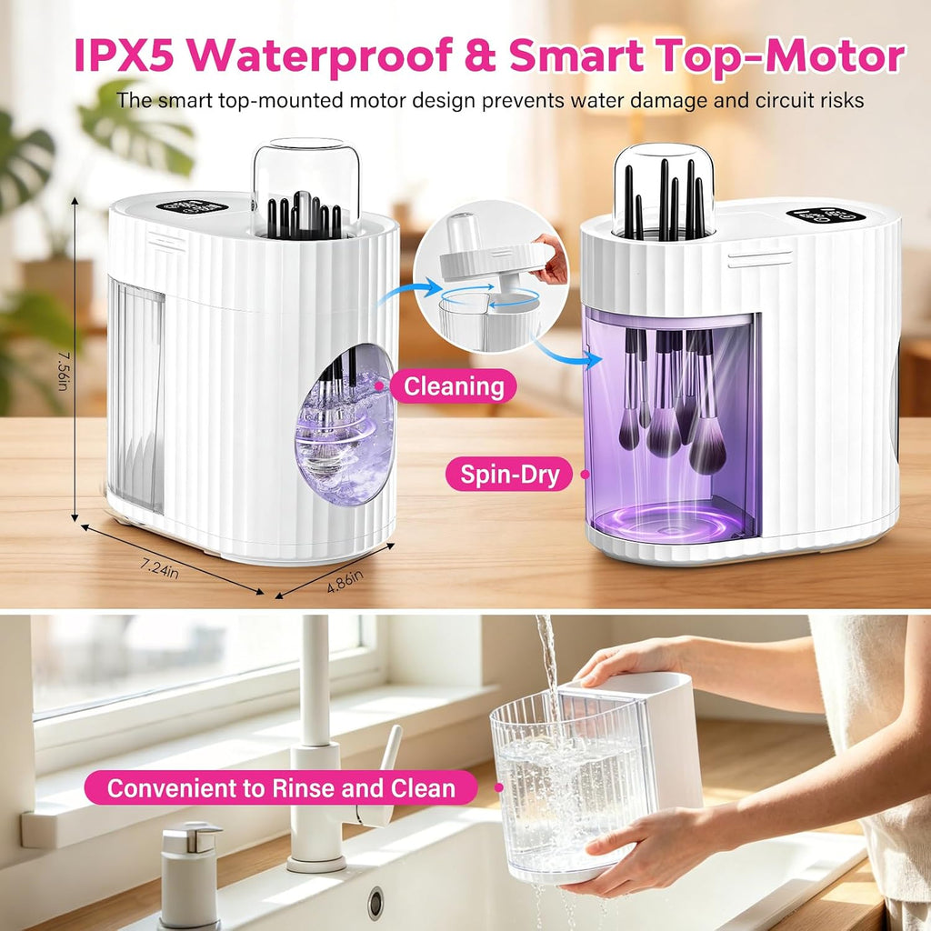 Electric Makeup Brush Cleaner Machine Automatic Deep Cleaning (Air Clean)