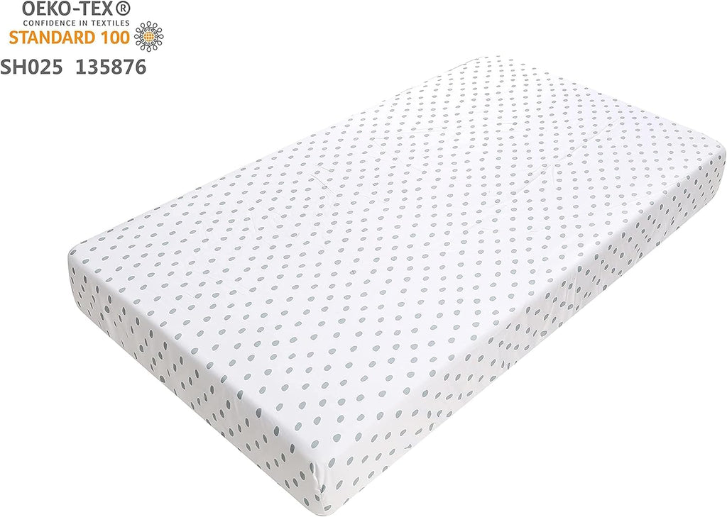 4-Piece Crib Bedding Set for Boy Girls, Includes Crib Skirt, Blanket, Crib Sheet & Diaper Bag, Baby Girl Crib Bedding