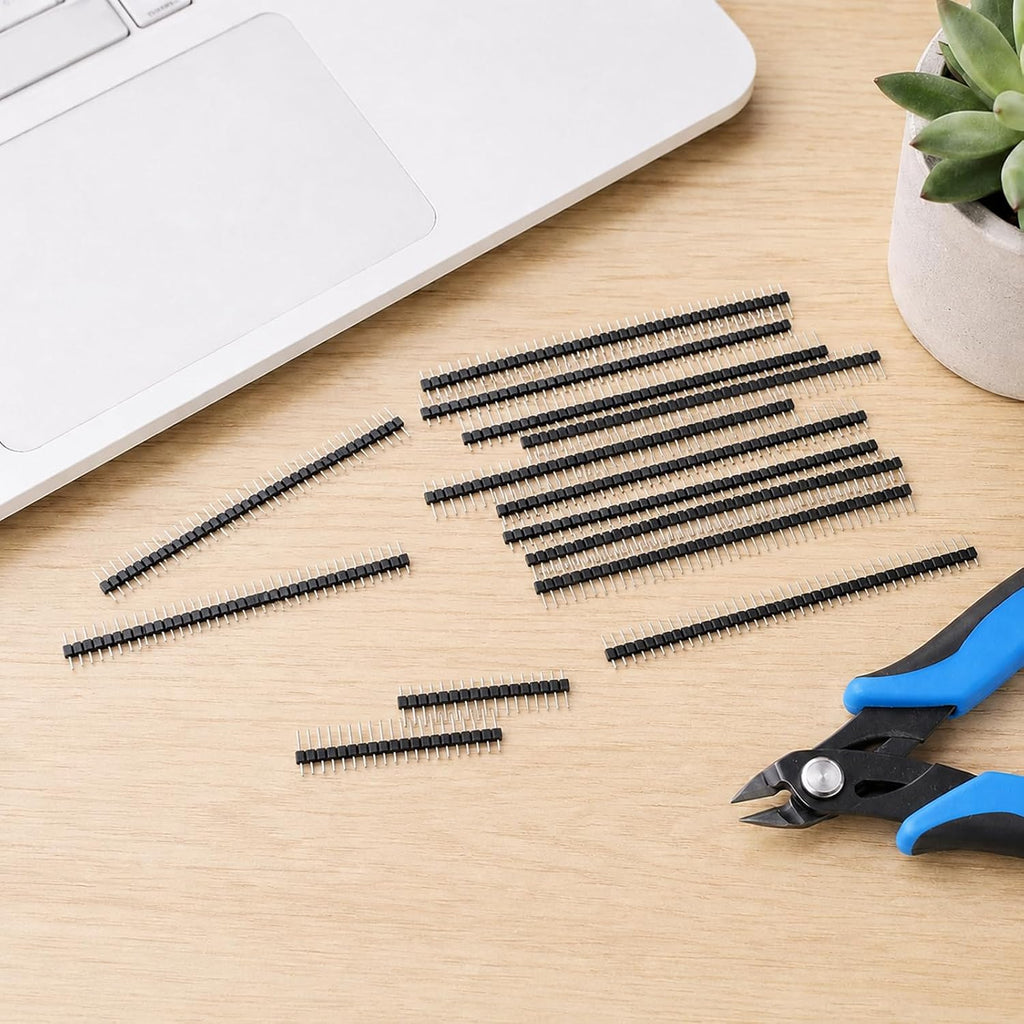 20 PCS Male Header Pins, 2.54 Mm 40 Pin Header Strip Breakaway Headers