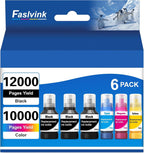 Compatible Ink Refill Bottles Replacement for Epson 502 Ink 6 Pack