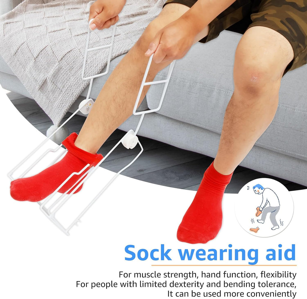 Stocking Donner Adaptive Dressing Aid with Foldable Handles, Compression Stocking Donner, Compression Stocking Aid