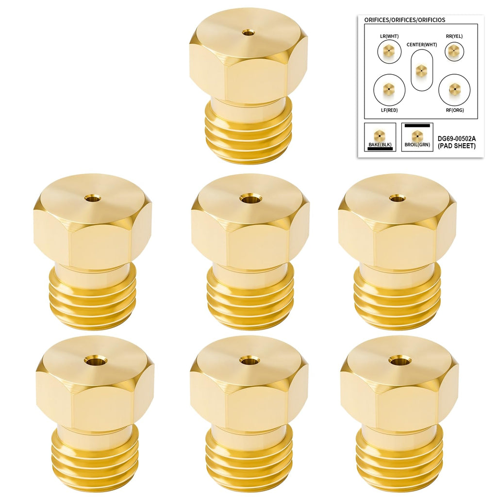 7PCS Burner Orifices DG69-00502A LP Conversion Kit for Samsung Gas Range