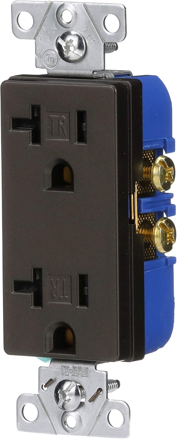 Designer Tamper Resistant Decorator 20A 125V Receptacle