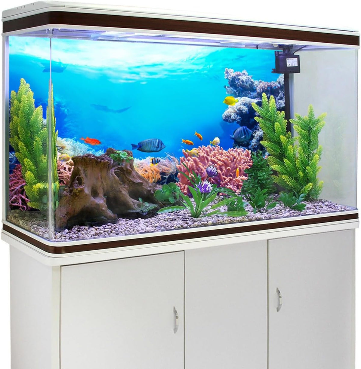 48x24 in Underwater Aquarium Backdrop Colorful Coral Fish Tank Background