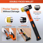 45-Piece Laminate Flooring Tools, Heavy Pull Bar, Solid Tapping Block with Handle, 40 Spacers, 33mm Double-Faced