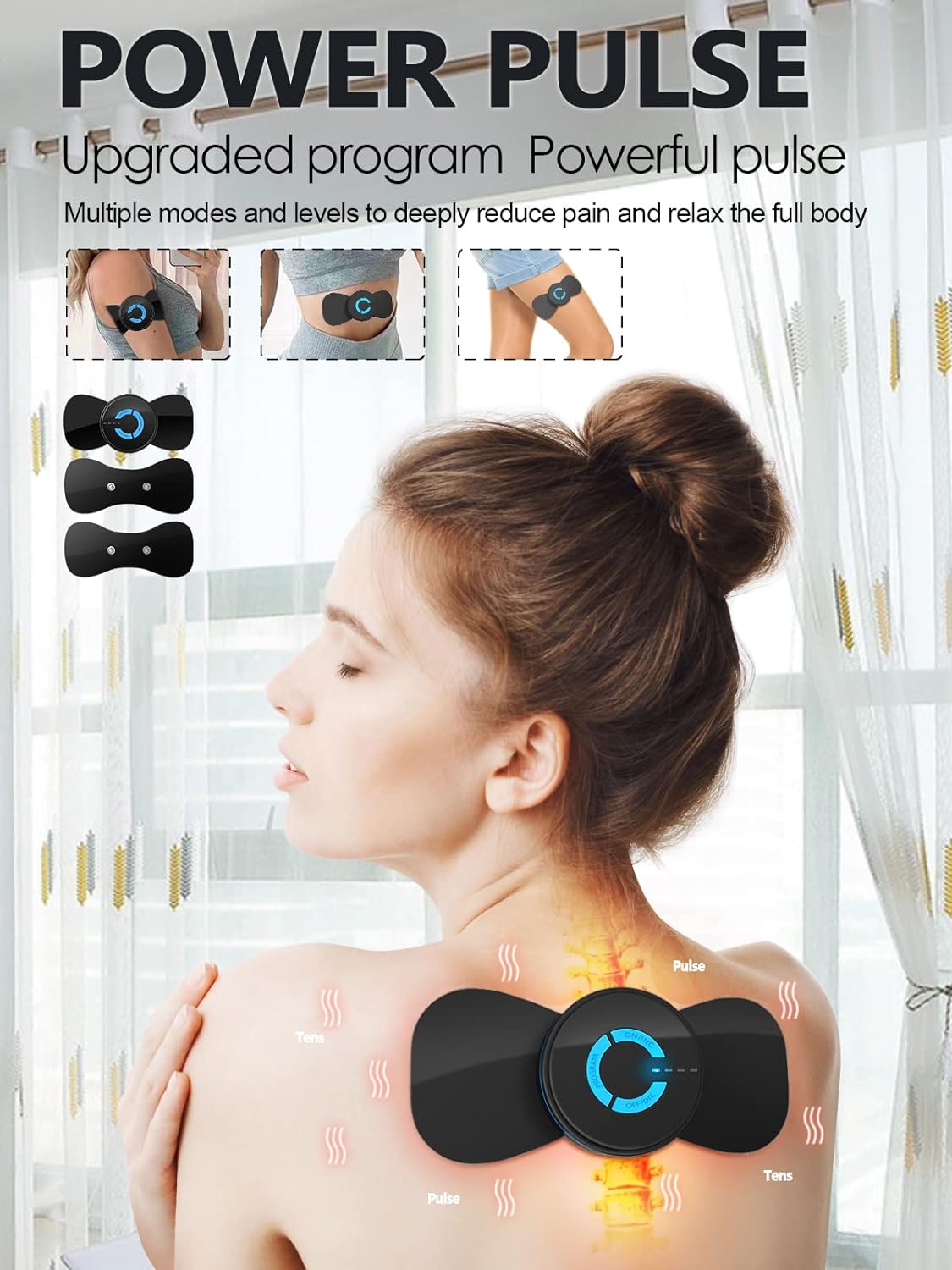 Wireless TENS EMS, TENS Unit Muscle Stimulator, Mini Body Massager Machine