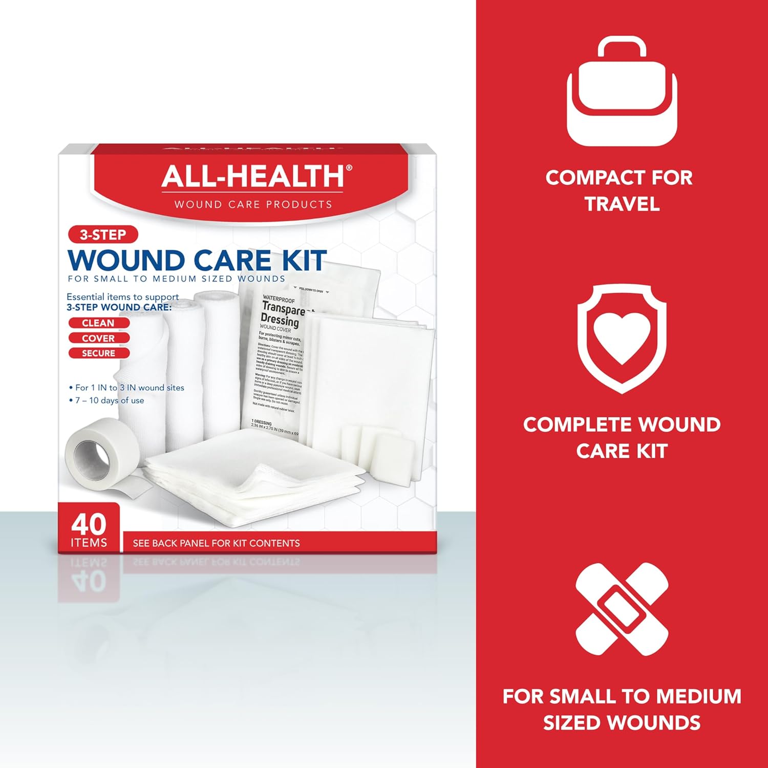 Wound Care Kit & First Aid Supplies, 40 Piece
