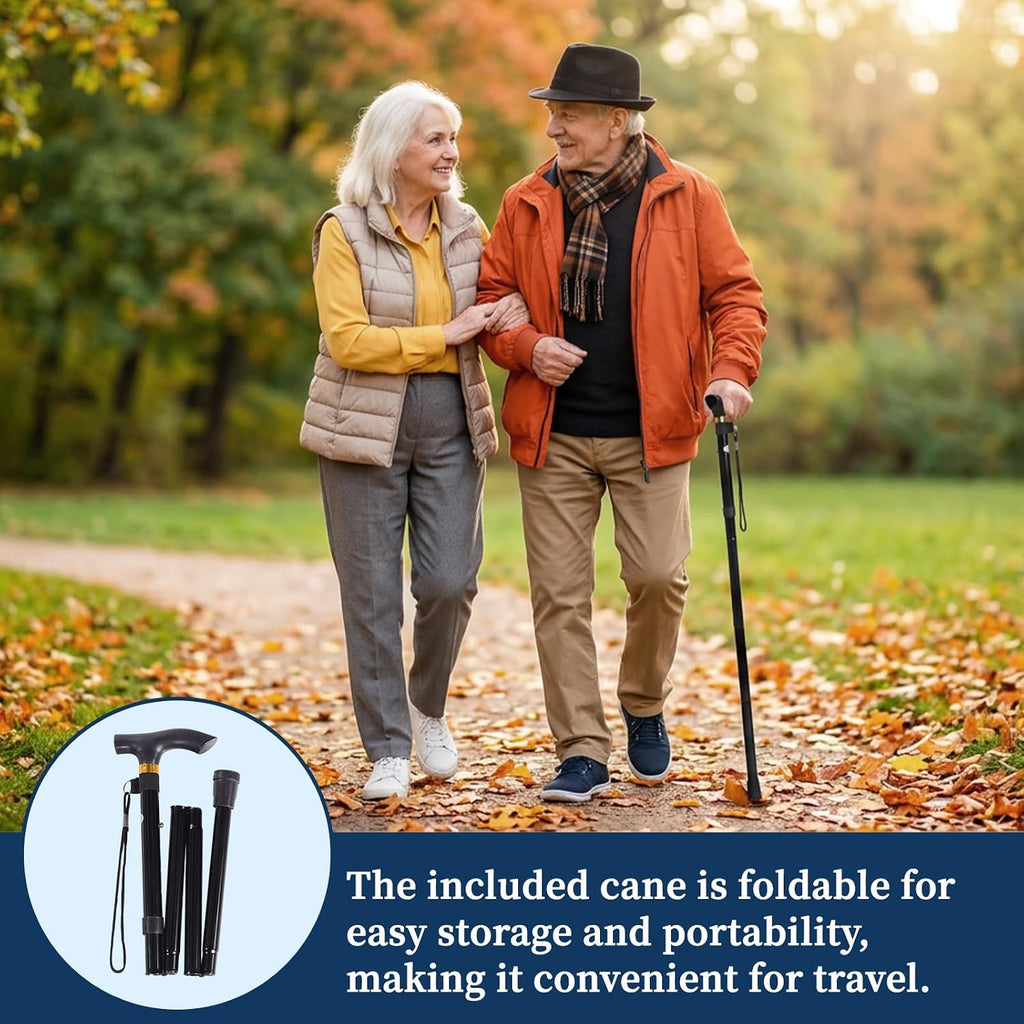 Lightweight Wheelchair with 18.1" Wide Seat, Foldable Transport Chair for Seniors & Adults, Comfortable Portable