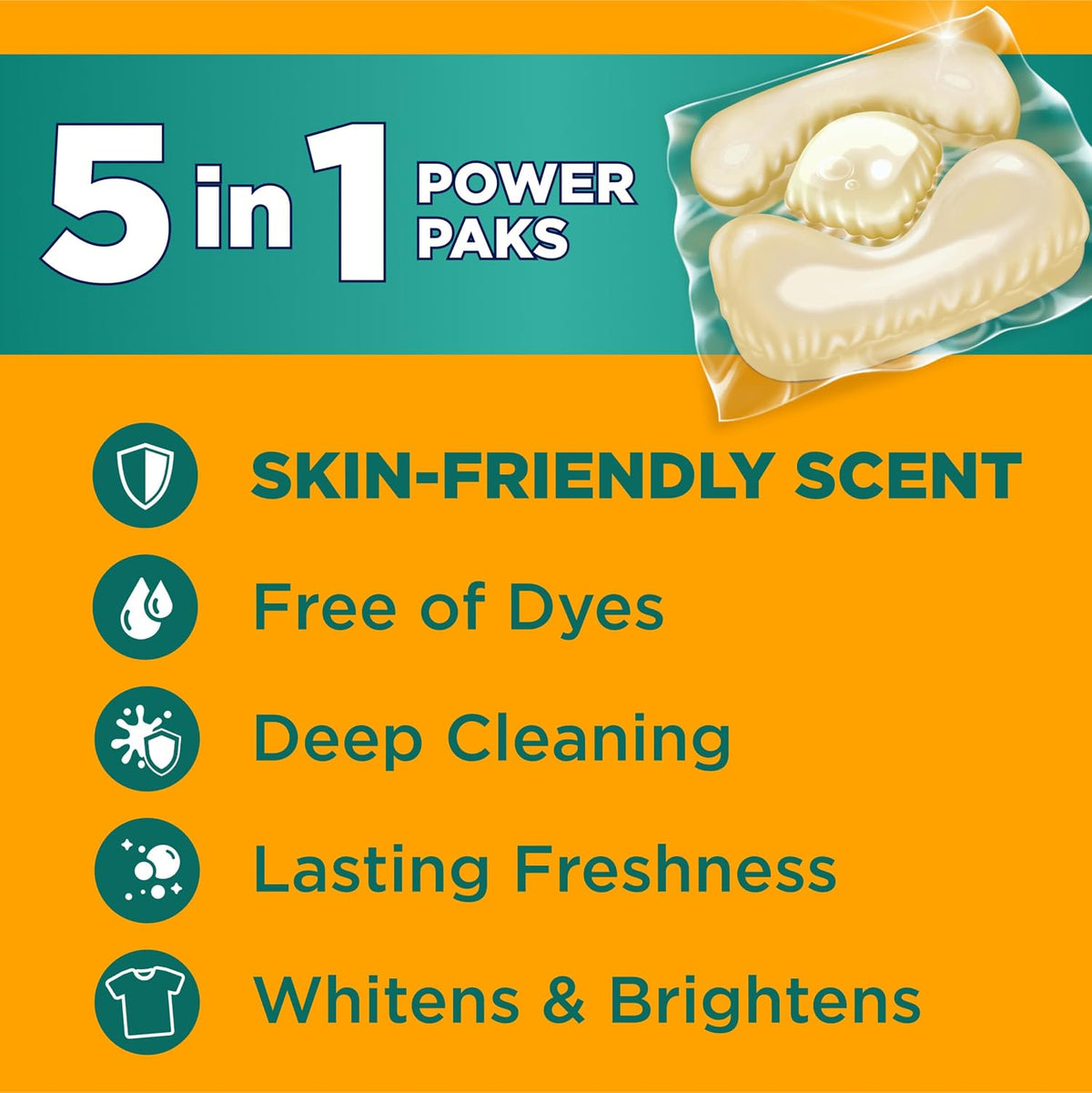 Sensitive Skin Laundry Detergent Paks, Fresh Scent, 42 Count