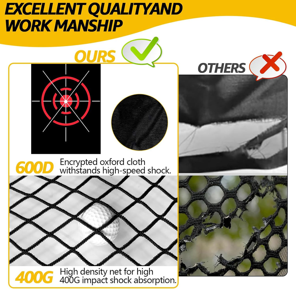 10 x 7 FT Heavy Duty Golf Net with Mat for Backyard Driving