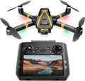 GPS Drone with EIS 4K Camera for Adults Kids, RC Drones with 4.5 inch HD Screen on Controller,Auto Return,2 Batteries