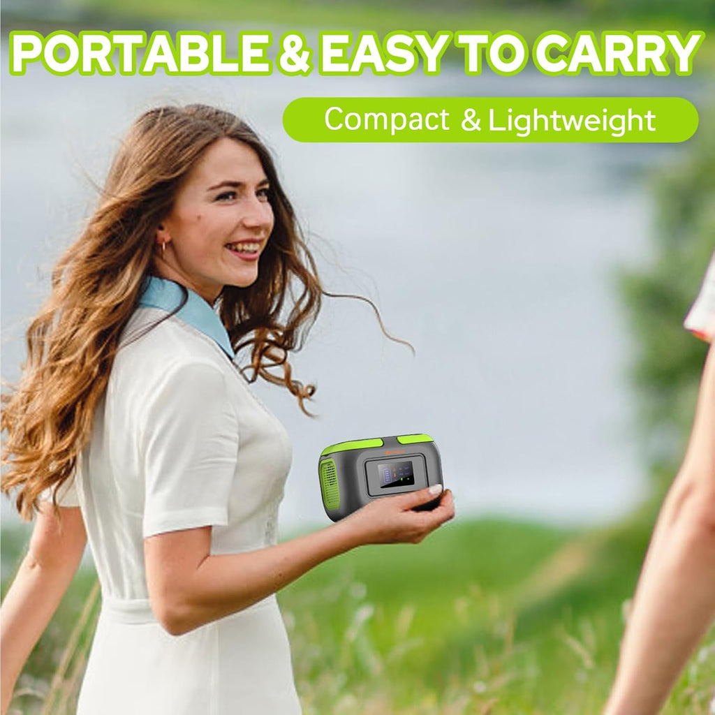 Portable Power Station 120W, 97.6Wh Backup Battery Solar Power Bank Generator with AC Outlets & USB-C Input,Portable