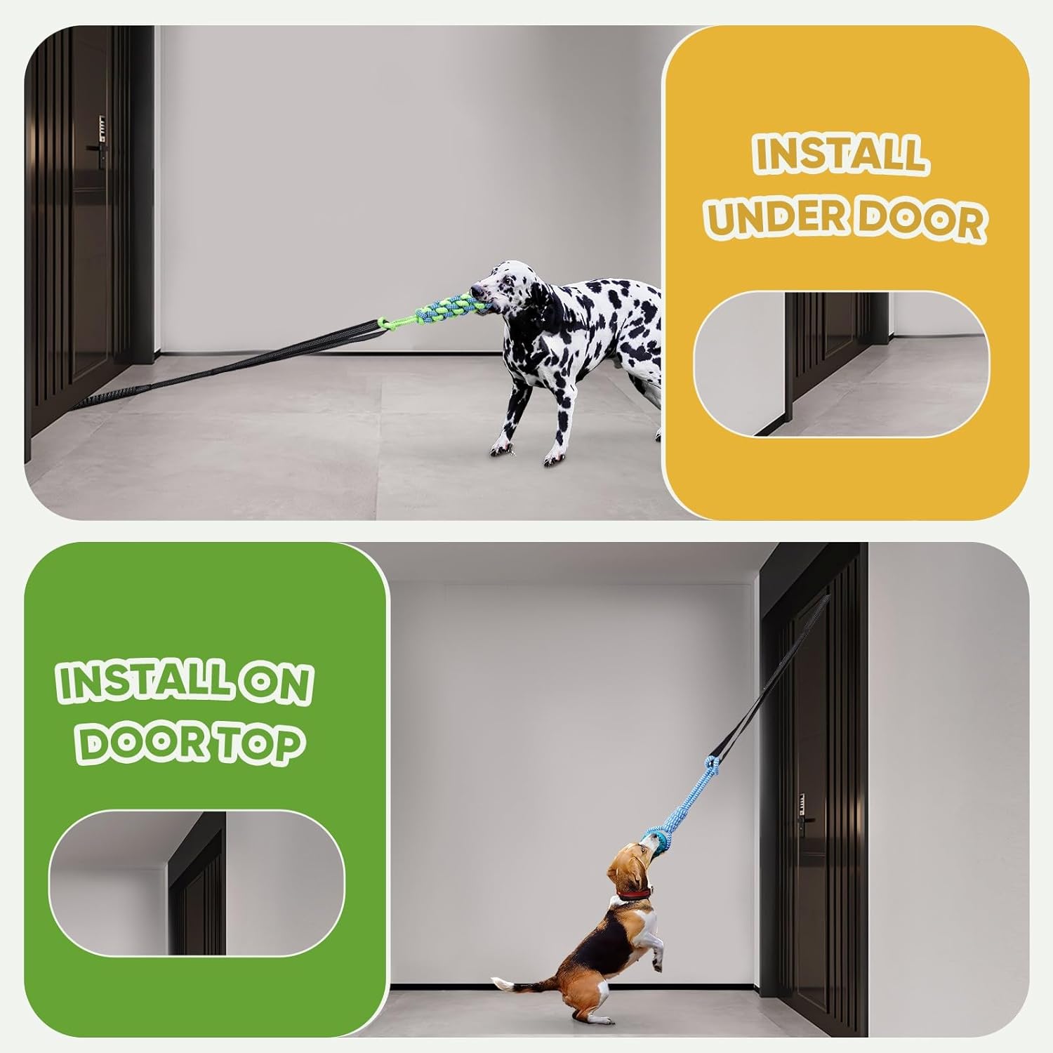 Dog Bungee Toy for Small/Medium Dogs,Interactive Dog Tug of War Toys Set with Tether, Rope and Ball, Tree Hanging