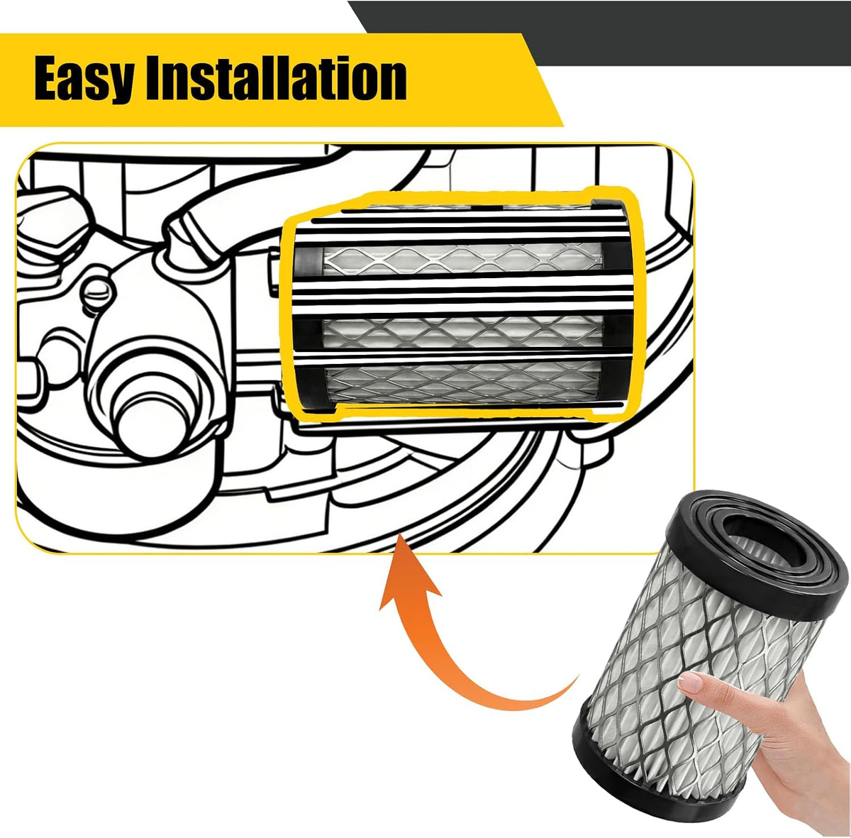 35066 Air Filter Fits Tecumseh 740019B 740095,Craftsman 63087A 33342