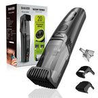 Vacuum Beard Trimmer for Men, Rechargeable Electric Mens Beard Trimmer