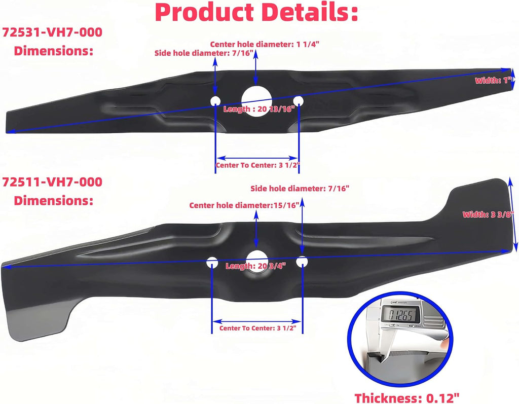 21 Inch Mulching Mower Blades for Honda HRR216 HRX217 Series