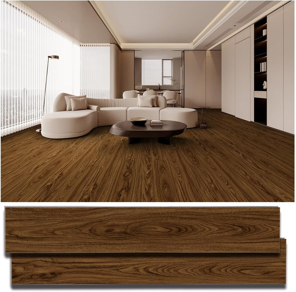 SPC Click Lock Luxury Vinyl Flooring Plank | 21.4 Sq.Ft | Thick 5 mm | Wood Floating LVP Floor Tile| 100% Waterproof