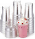 50 Sets 16oz Plastic Cups with Wide Dome Lids