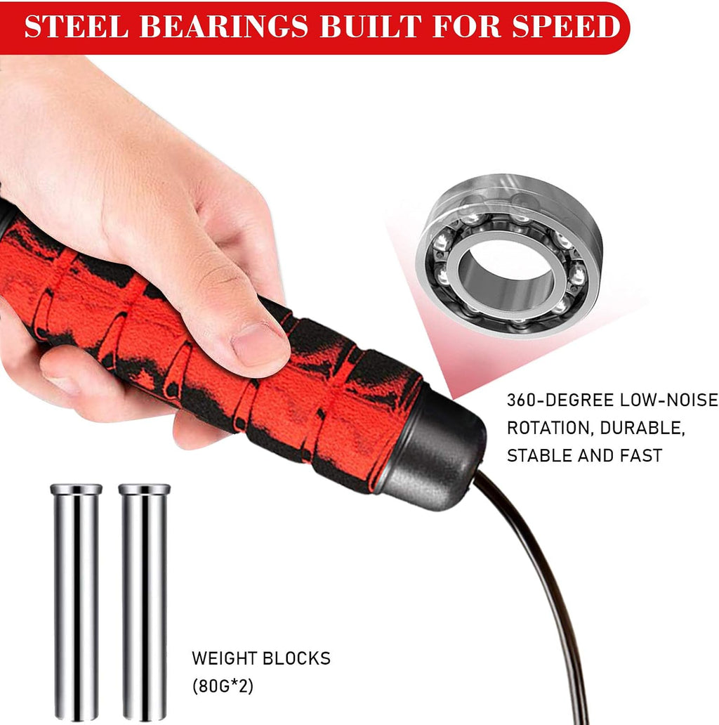 Weighted Cordless Jump Rope for Fitness[Suitable for Different Ages and Levels] Ropeless Jump Rope for Boxing MMA WOD