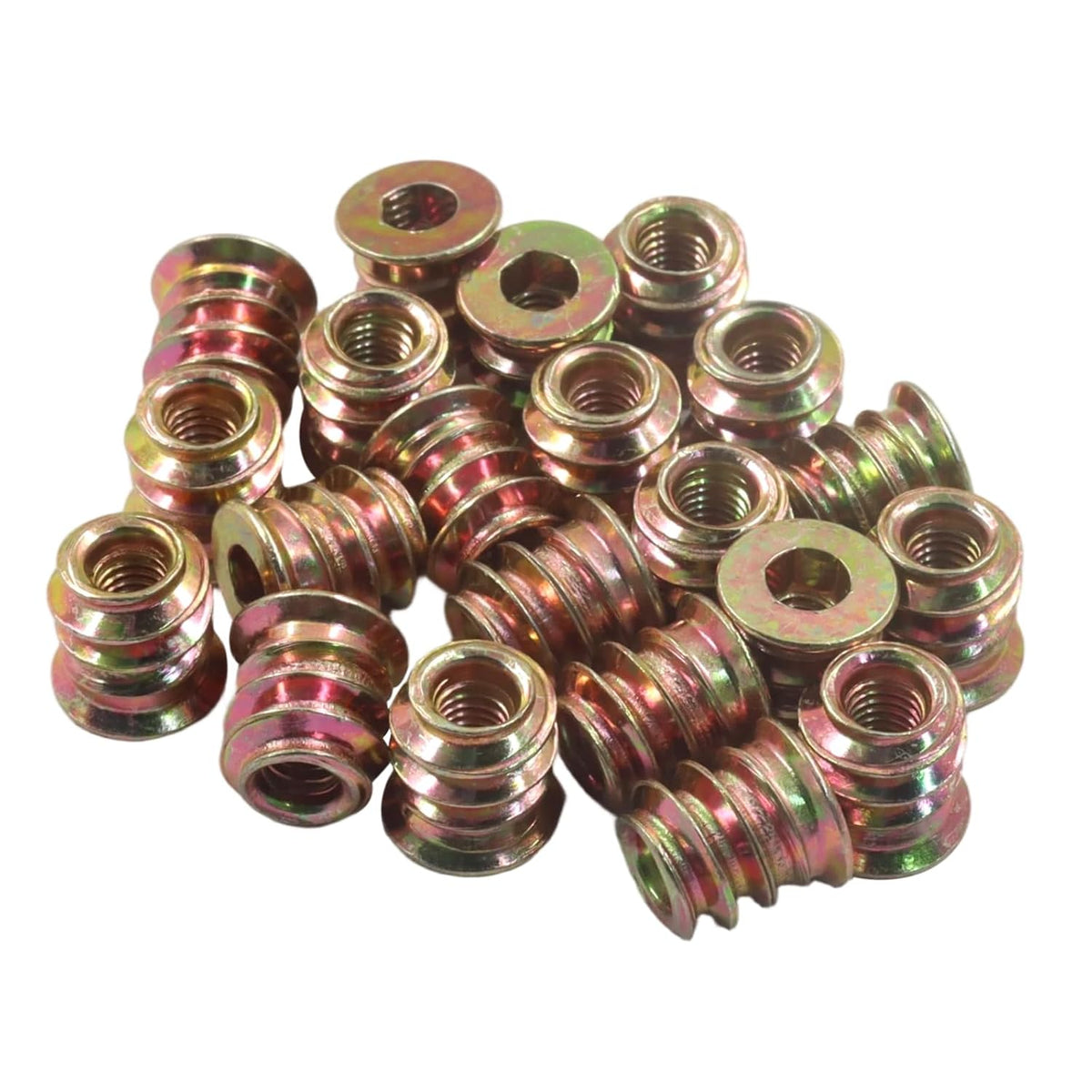 M4 x 10mm Threaded Insert Nuts, 20 Pcs