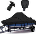 1200D Center Console Boat Cover with Motor Cove,16' - 18.5' L | 100% Waterproof Tear-Proof Trailerable Boat Cover