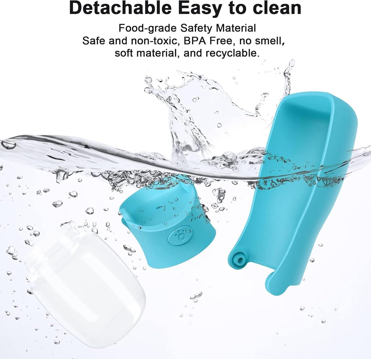 Portable Dog Water Bottle Dispenser [Leak Proof & Foldable] Dog Travel Water Bottle Bowl Accessories for Puppy Small