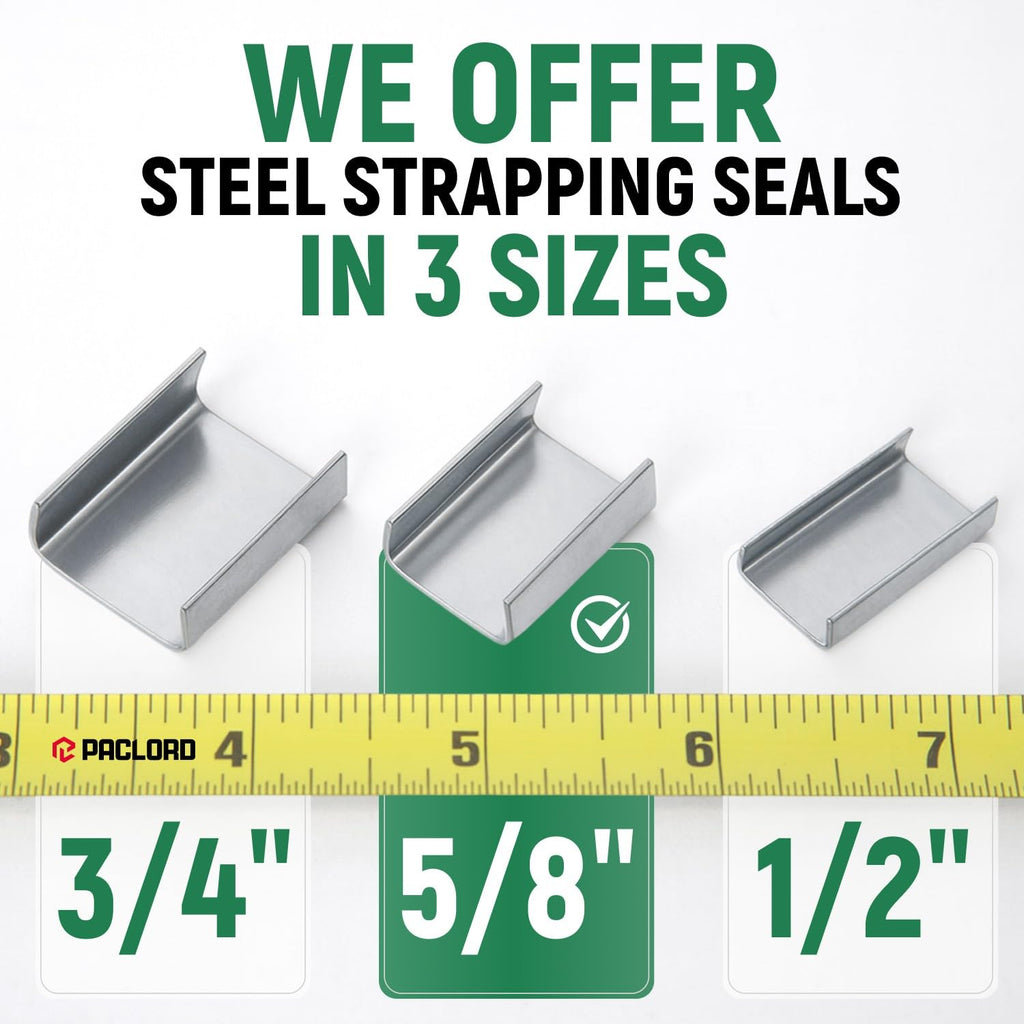 5/8" Open Seals for Steel Strapping, Pack of 500