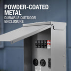 RV Temporary Power Panel, Weatherproof Pre‑Wired Receptacle Box
