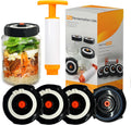 Home Fermentation Kit With 4 Wide Mouth Fermenting Lids With Airlocks, Oxygen Extraction Pump, Ideal For Sauerkraut