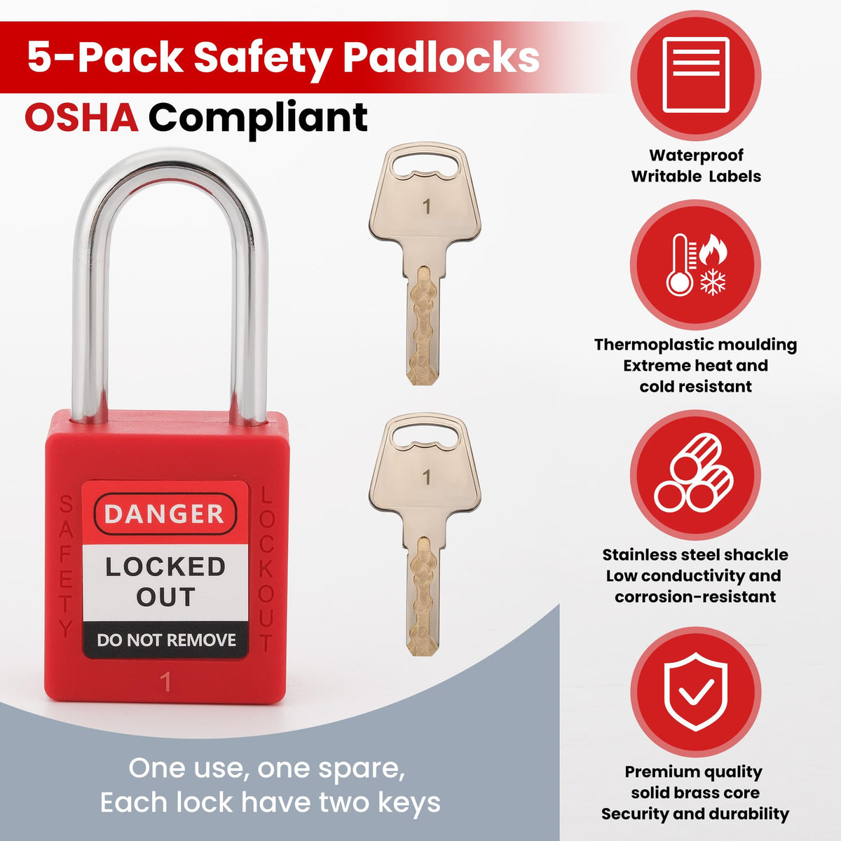 Lockout Tagout Kit Electrical Loto 58PCS OSHA Compliant Safety Kit