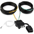 22FT 4 Pin 5 Wire Trailer Wiring Harness with Nylon Net Tube Guard