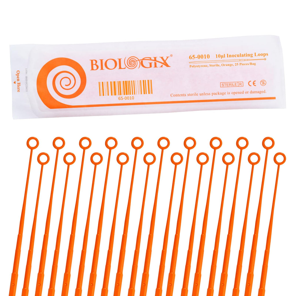 10ul Disposable Inoculating Loop, Plastic, 25/Bag