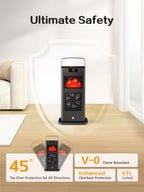 2026 Space Heater 1500W Portable Electric PTC Ceramic