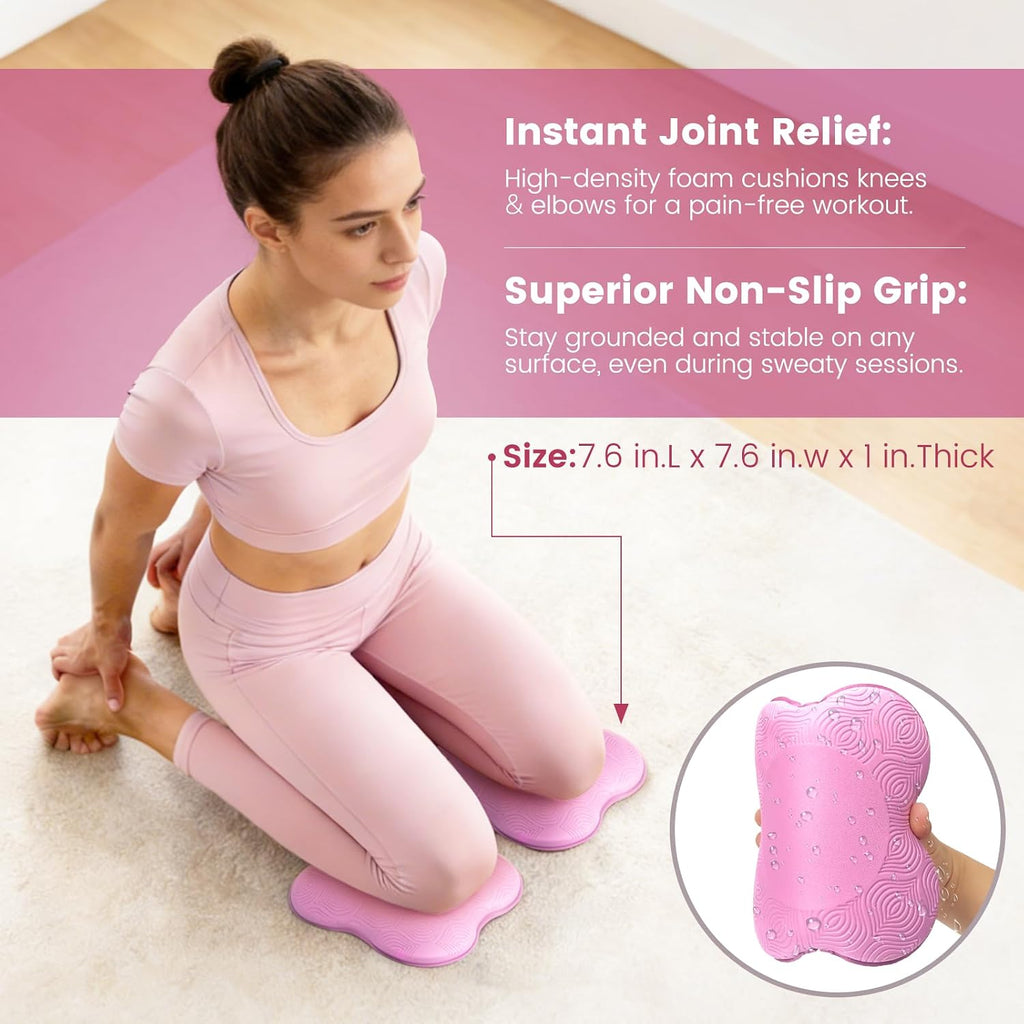 Foldable Yoga Mat and Blocks Set for Women with 2 Pack Yoga Blocks and Strap,Thin Non Slip Pilates Mat with Bag, Home