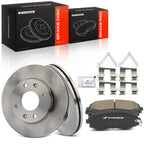 A-Premium 10.12 inch (257mm) Front Vented Brake Rotors and Ceramic Pads Kit