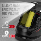 Welding Helmet with Rechargeable Fan and Work Light