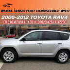 17 Inch Wheel Skins for 2006-2012 Toyota RAV4 5 Spoke, 4-Pack (Silver)