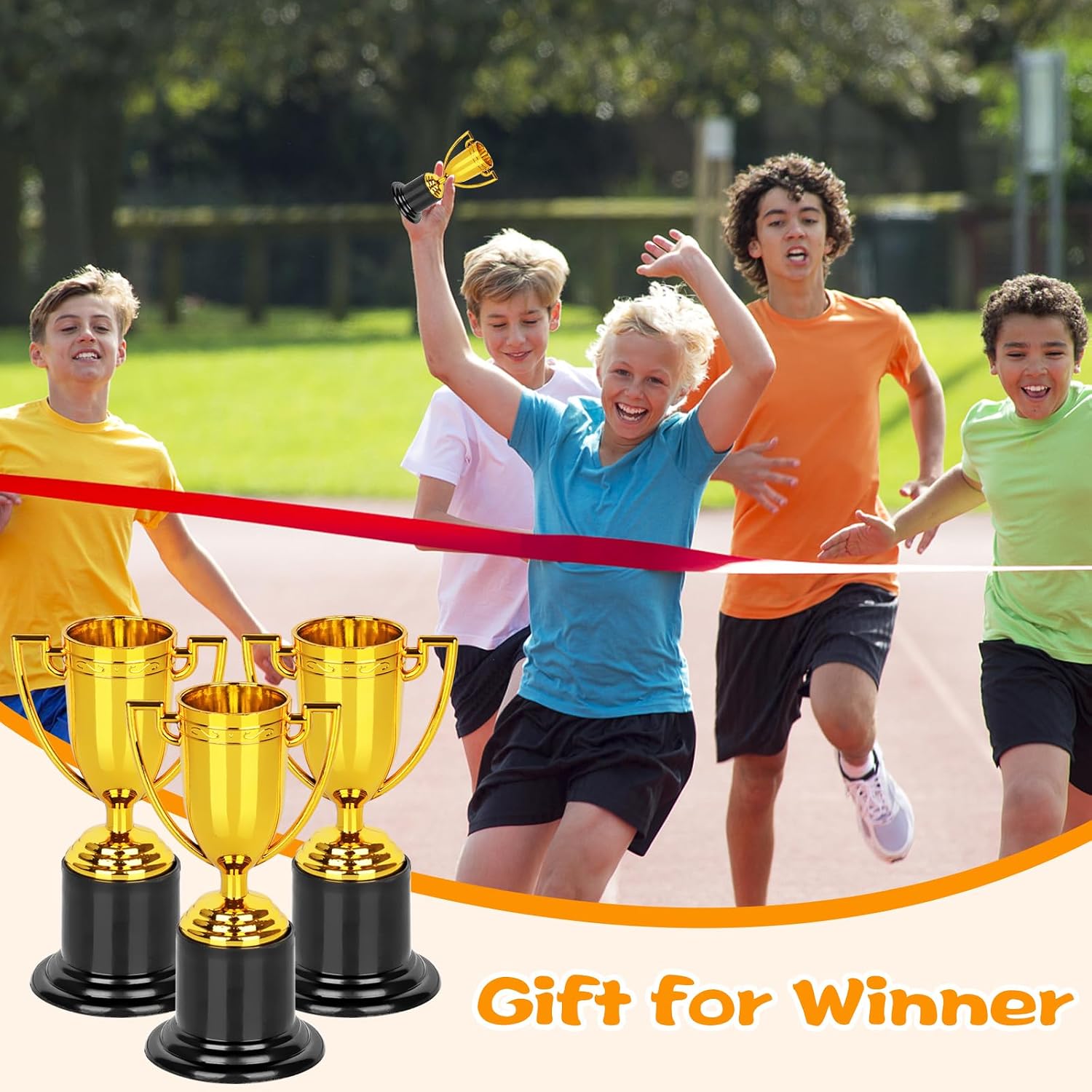 Mini Trophies, 24PCS Gold Trophy Award, Plastic Trophies 4 Inch Trophy Cups | Award Trophies for Party Favors, Props